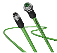 21702212 - LAPP ETHERLINE&reg; FD CAT 6 Patchcord - 4x2x26/19 AWG - M12 to M12 - 7m - Green PUR