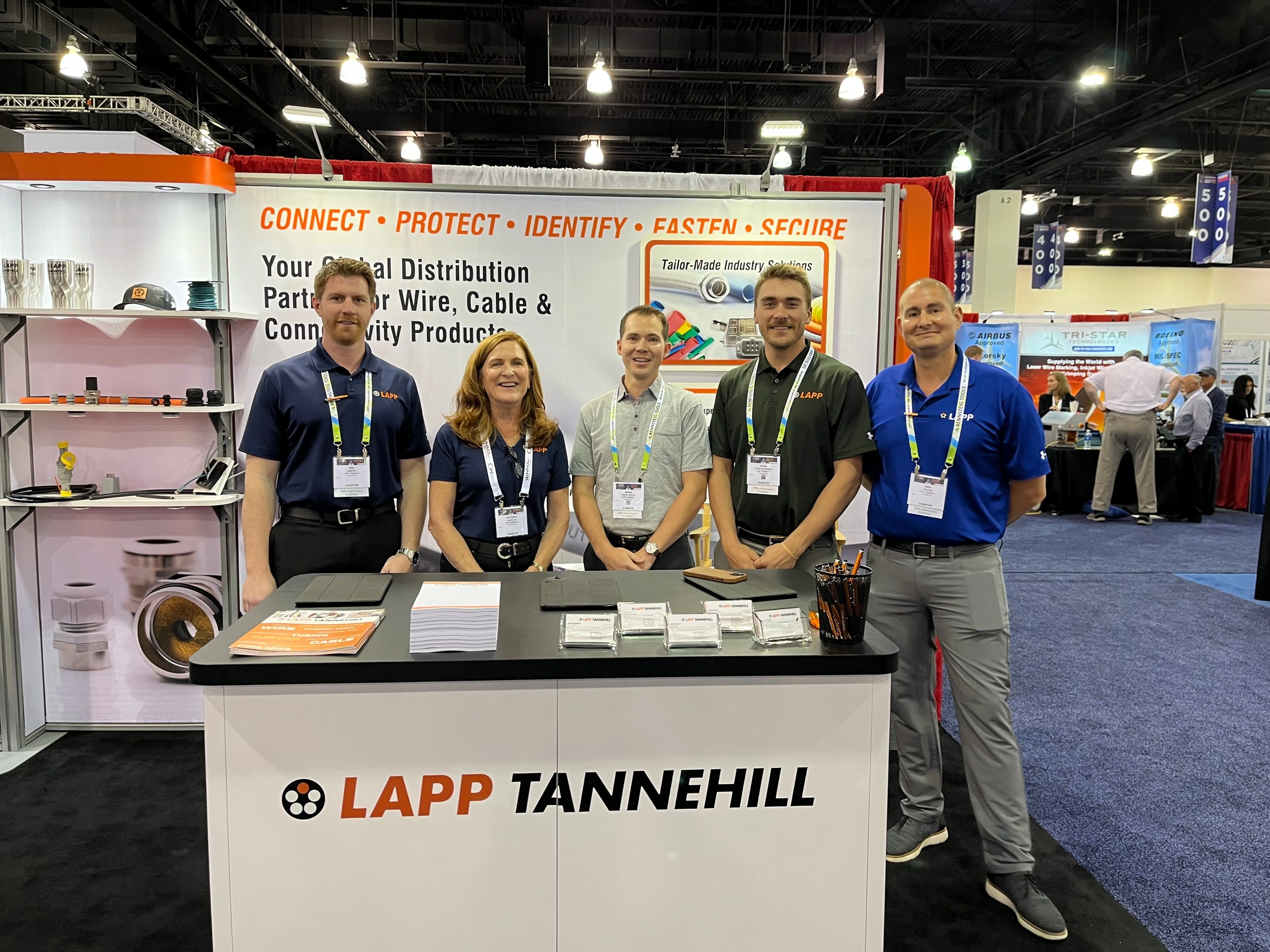 5 LAPP Tannehill Employees at their EWPTE booth