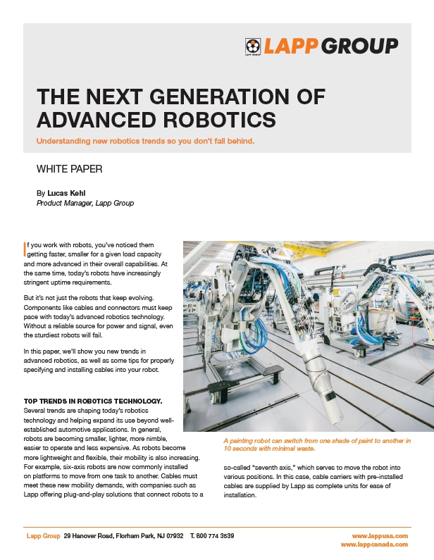 The Next Generation of Advanced Robotics Cover