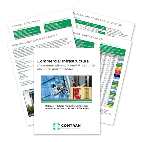Preview of Comtran Cable's commercial infrastructure catalog