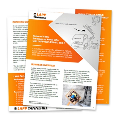 Reduced Cable Breakage on Aerial Lifts with LAPP ÖLFLEX® FD 855 P