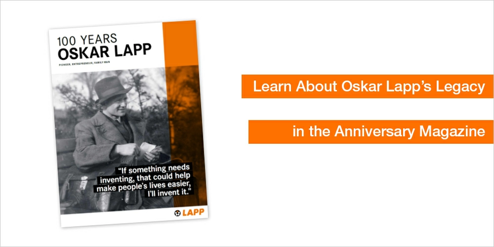 Oskar Lapp Anniversary Magazine Cover