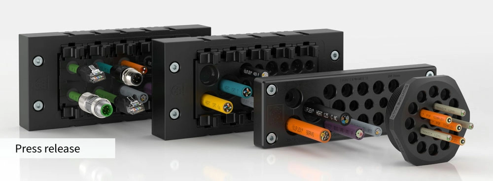 Cables shown to be arranged with SKINTOP® multi-cable entry systems.